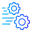 Fast turnaround icon with gears and speed lines